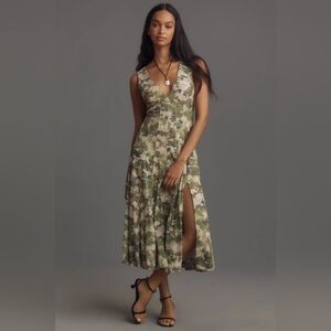 NWT ANTHROPOLOGIE | Pilcro Seamed V-Neck Mesh Dress
